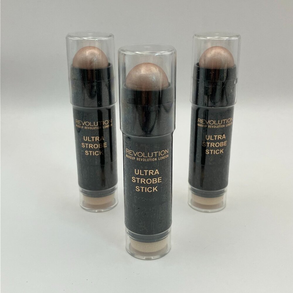 Makeup Revolution Ultra Strobe Stick Peach Lightening 0.19 OZ Pack of 3